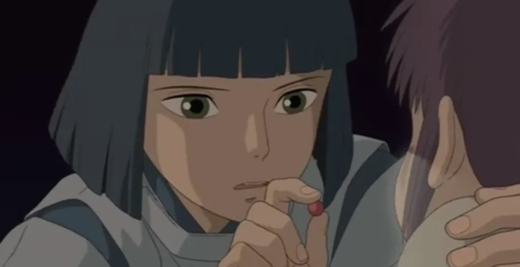 Chihiro y Haku en El viaje de Chihiro